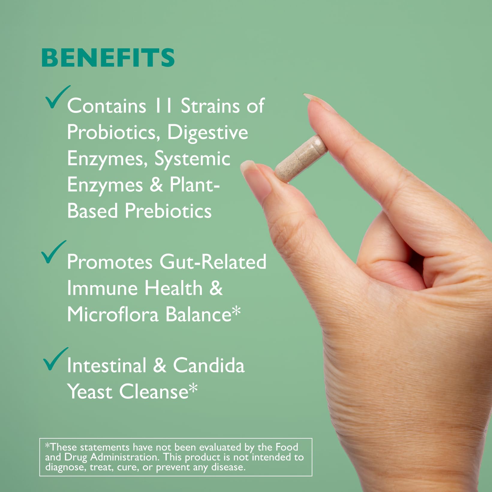 AST Enzymes Floracor prebiotic blend image featuring FOS and alfalfa for healthy microflora.