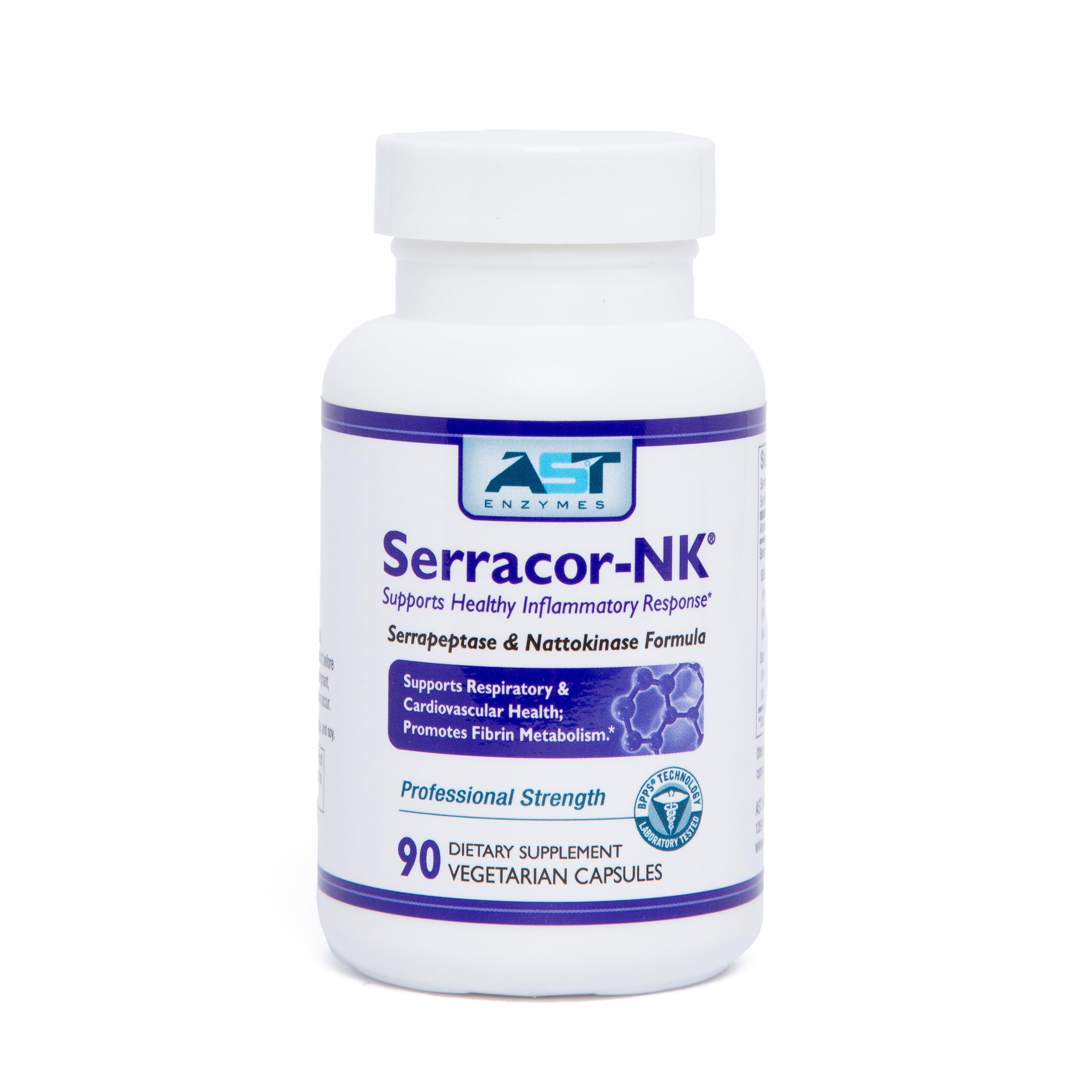 AST Enzymes Serracor-NK bottle for daily systemic enzyme support.