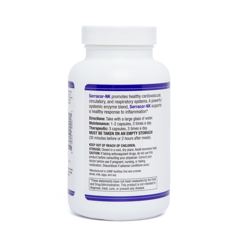 AST Enzymes Serracor-NK in hand illustrating convenient daily capsules.