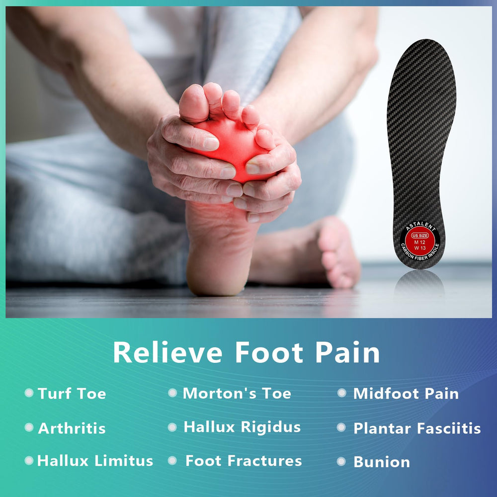 ASTALENT carbon fiber insole 1-3mm thickness enhances shoe stiffness and stability.