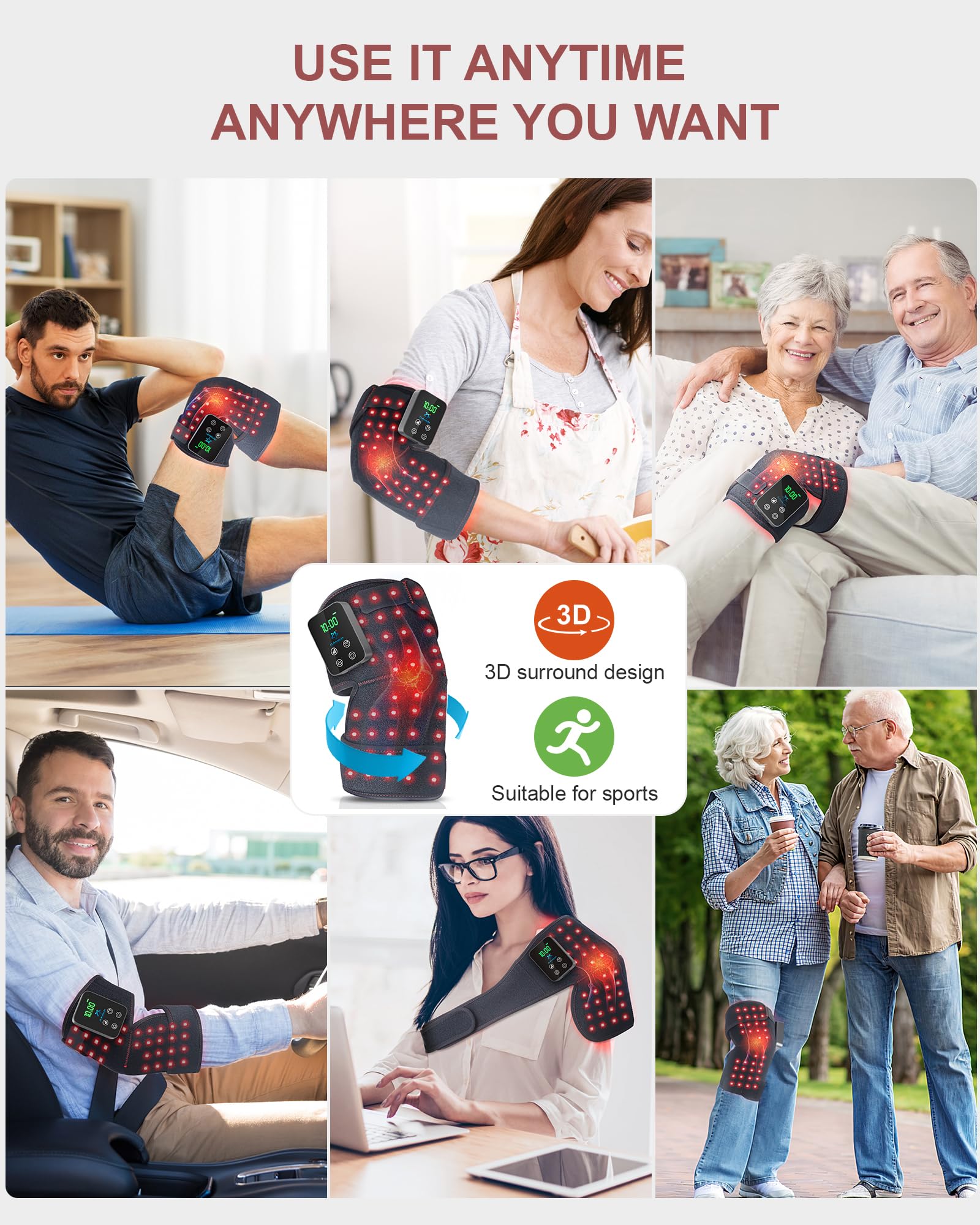 Astarexin knee wrap designed for outdoor use with heat retention.