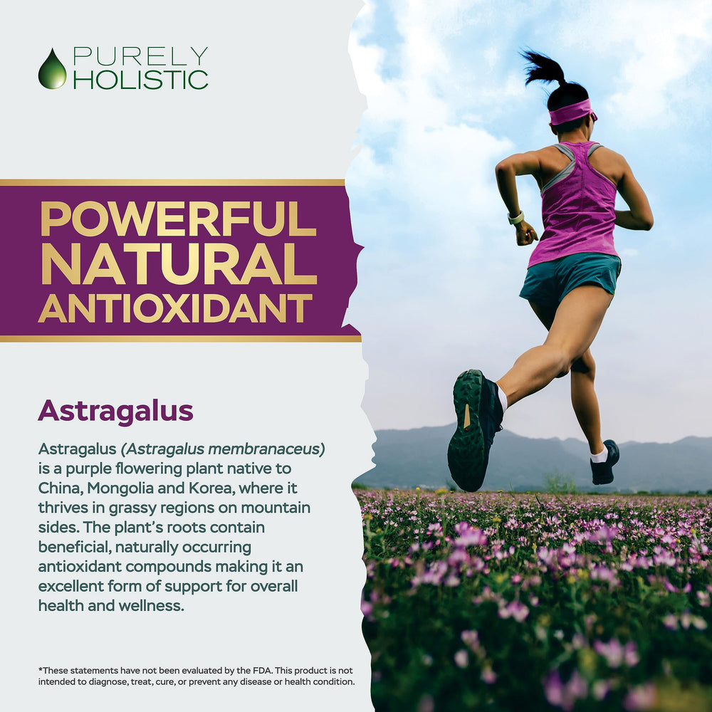 Astragalus extract 20:1 per capsule detail suggests 5,000 mg equivalent.