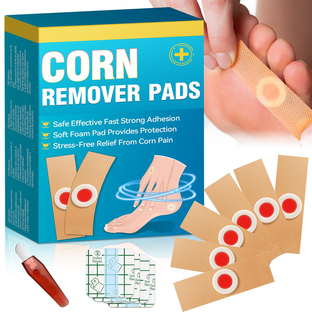 AstraVox toes corn removers in a compact 24-piece pack for convenient at-home use