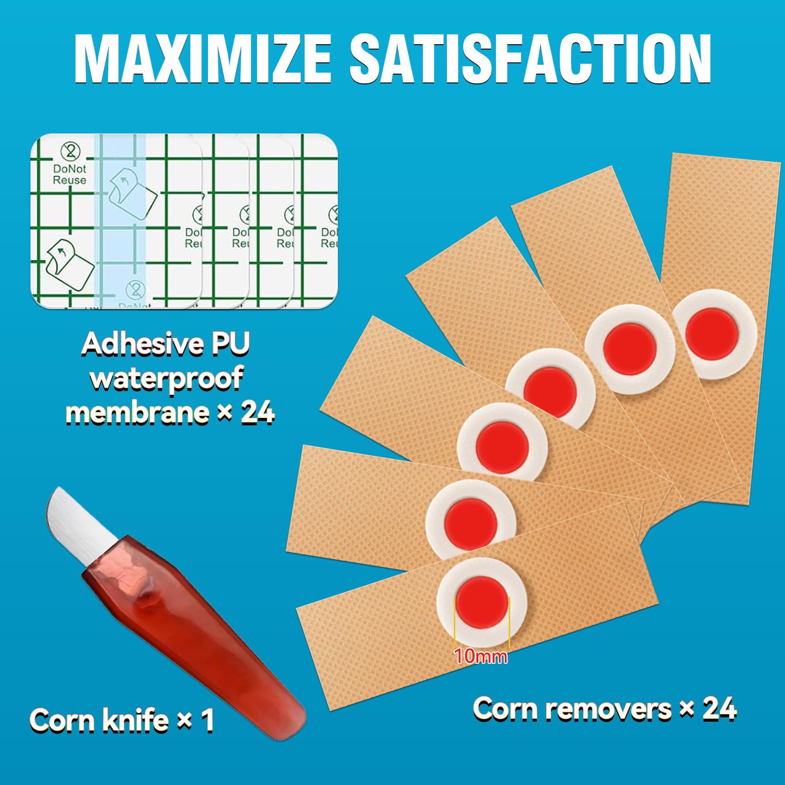 AstraVox foot corn remover pad with PU waterproof membrane for secure attachment