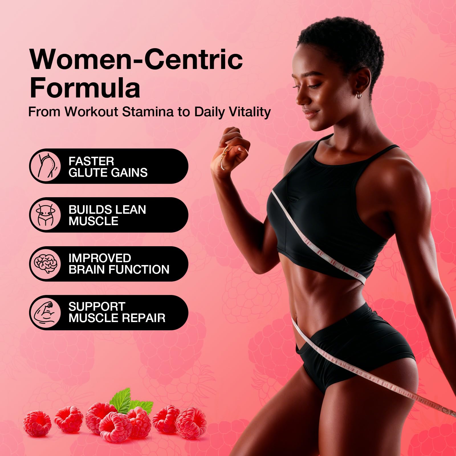 Asumtal sugar-free raspberry gummies in pouch for dieting-friendly supplementation.