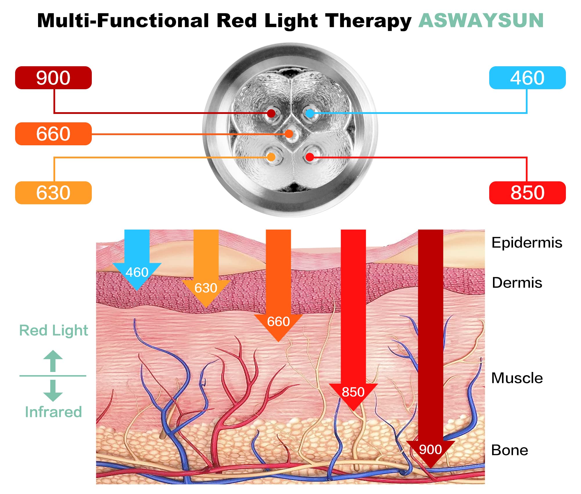 Aswaysun handheld portable design for on-the-go therapy sessions.