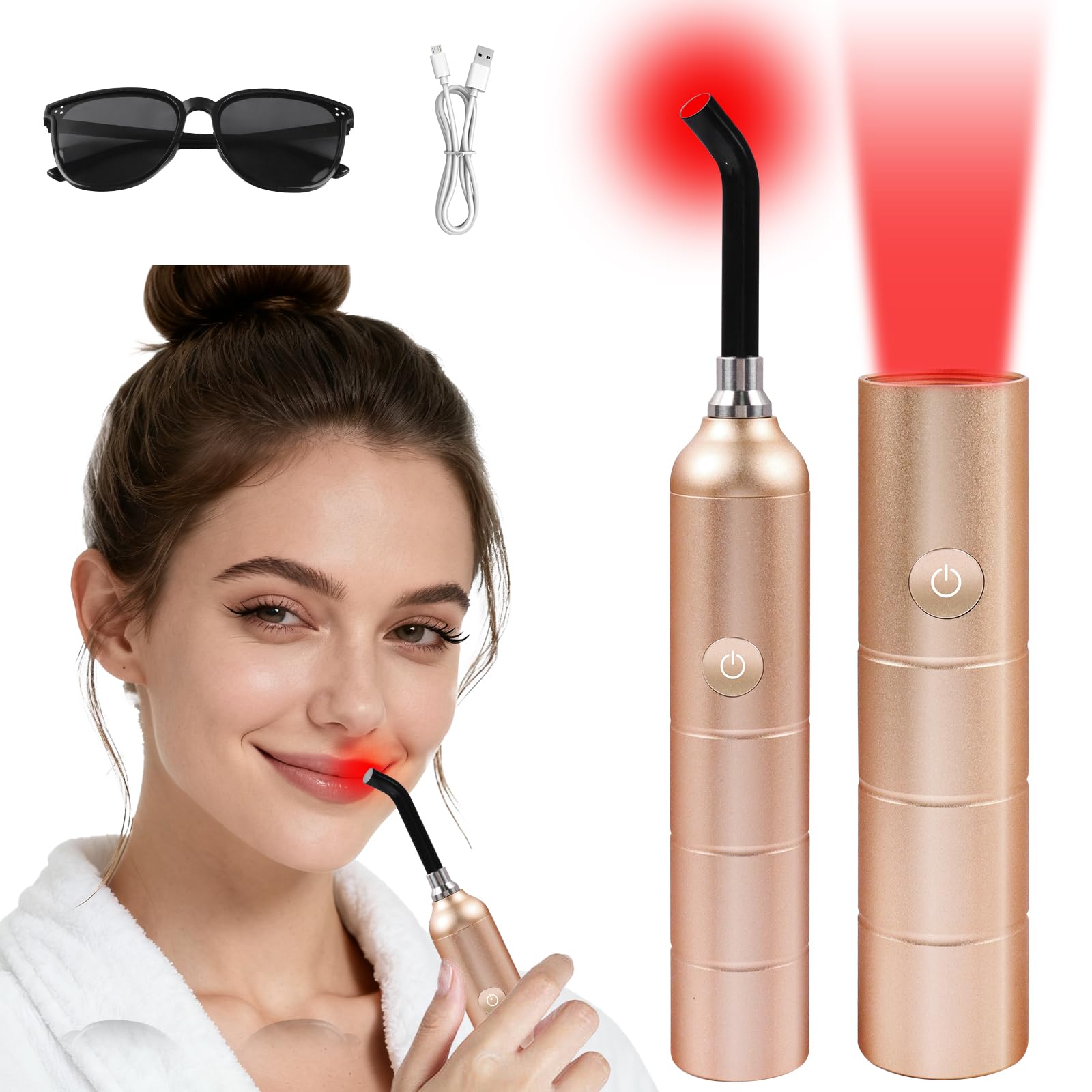Aswaysun infrared light therapy face wand for facial use and skin care