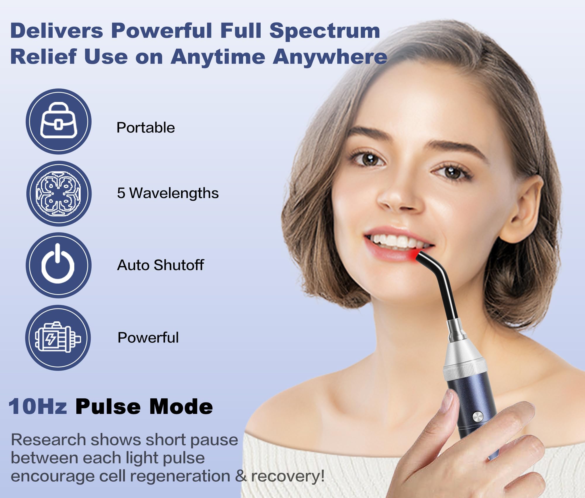 Aswaysun pulse irradiation wavelengths enable precise energy delivery.