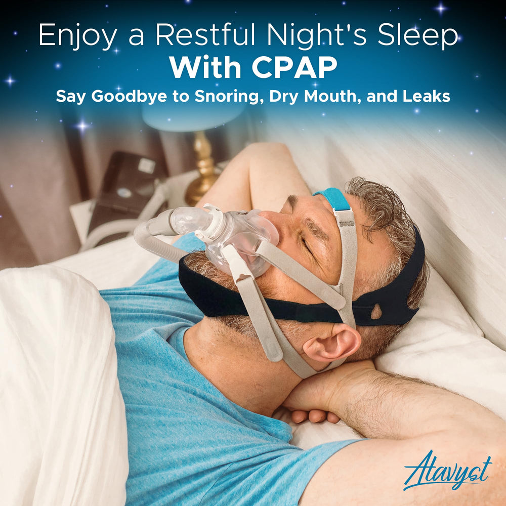 Atavyst CPAP-friendly chin strap promotes stable breathing with breathable fabric