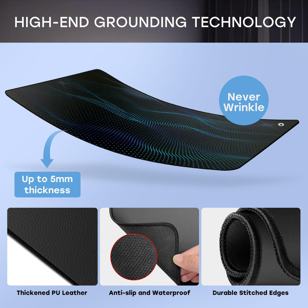 ATE Health grounding mat features a 15ft cord for easy indoor grounding.