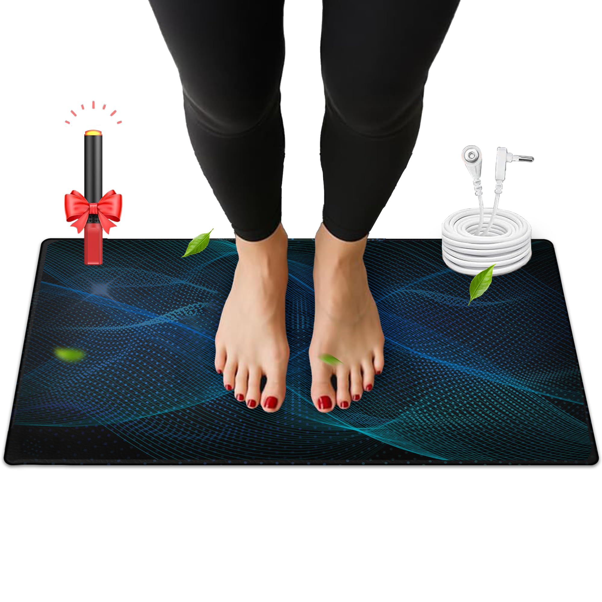 ATE Health grounding mat on a desk for focused work and calm energy.