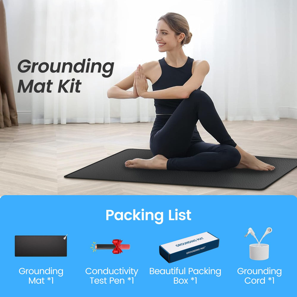 ATE Health grounding mat setup in an office for convenient grounding.