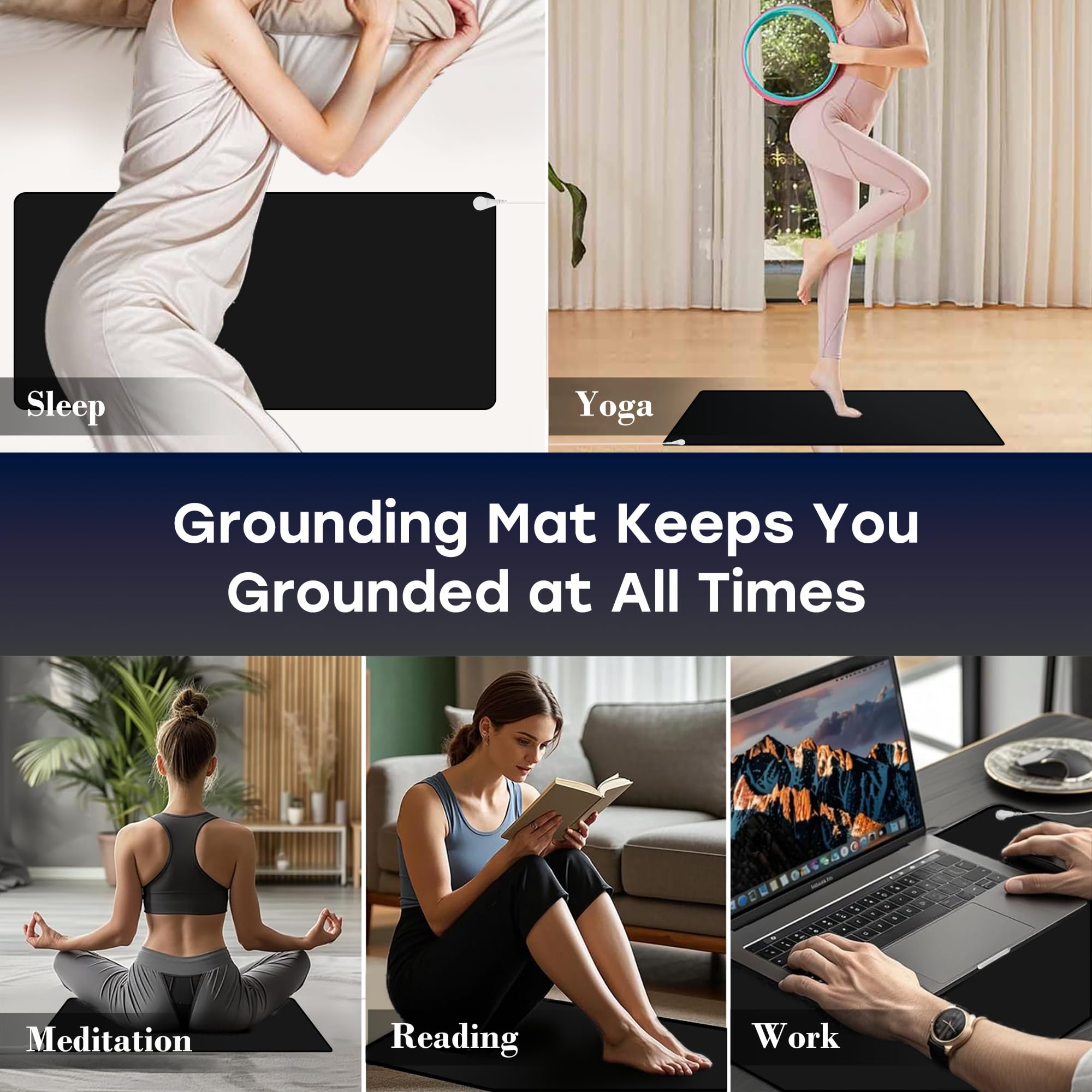 ATE Health grounding mat is portable and foldable for travel.