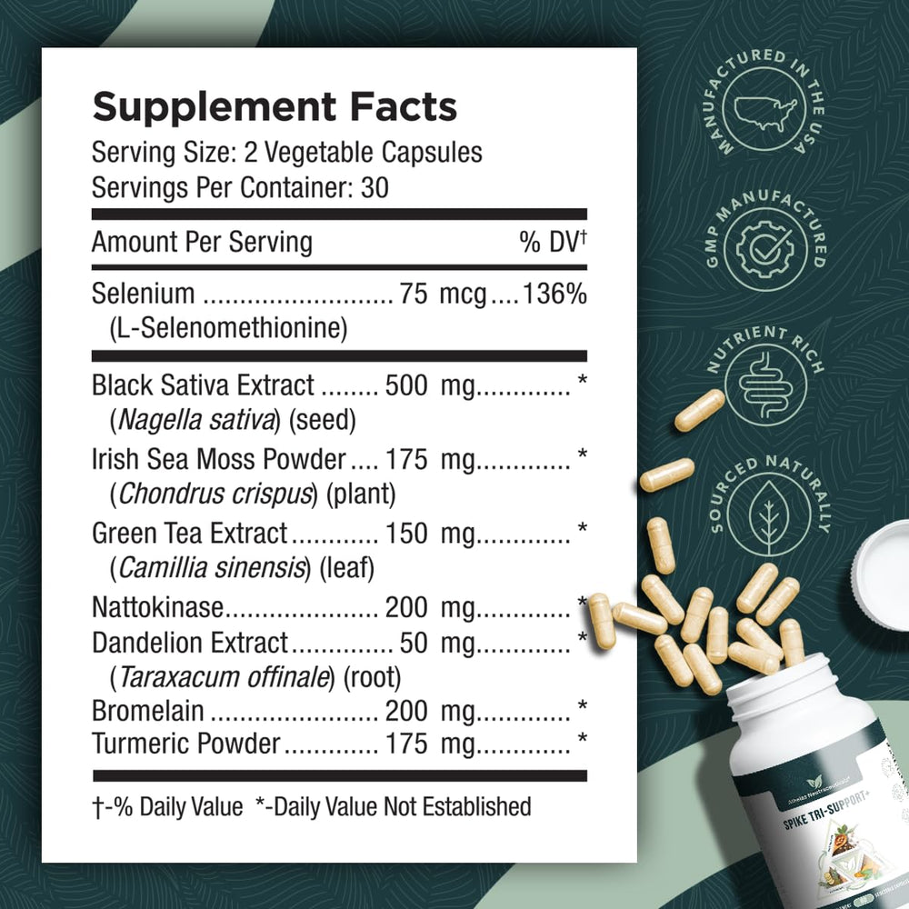 Athelas Spike Tri-Support with black seed extract and Irish sea moss powder