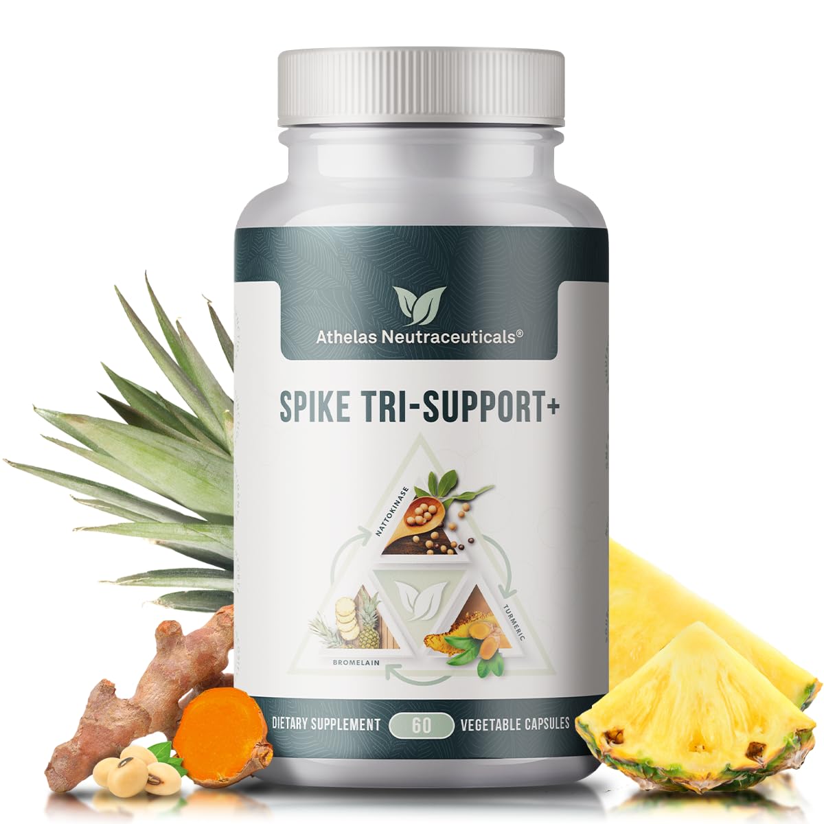 Athelas Spike Tri-Support bottle front for all-in-one daily wellness support