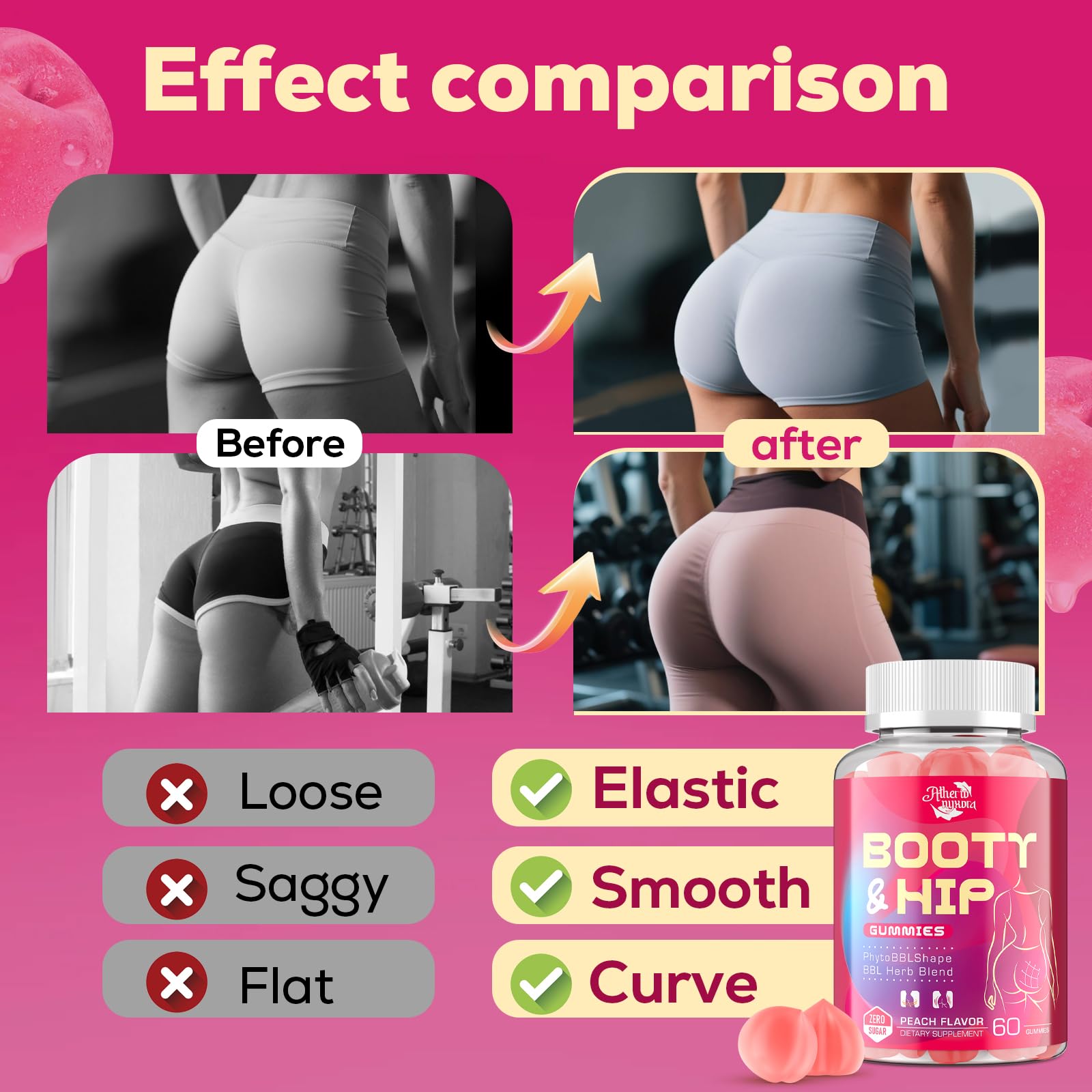 Atherionyxora Booty Gummies zero sugar badge signaling mindful indulgence