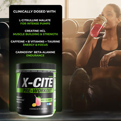 ATHLEAN-RX X-CITE rapid-recovery ingredients list signals faster post-workout soothing.