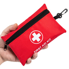 Atickyaid Mini First Aid Kit compact-size ready for backpack or car trips.
