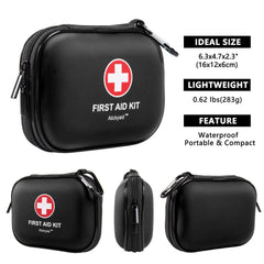 Atickyaid mini first aid kit with organized pockets for quick access.
