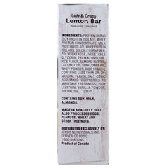 Atkins Snack Light Crispy Lemon Bar image highlights tangy flavor and portable snack option.