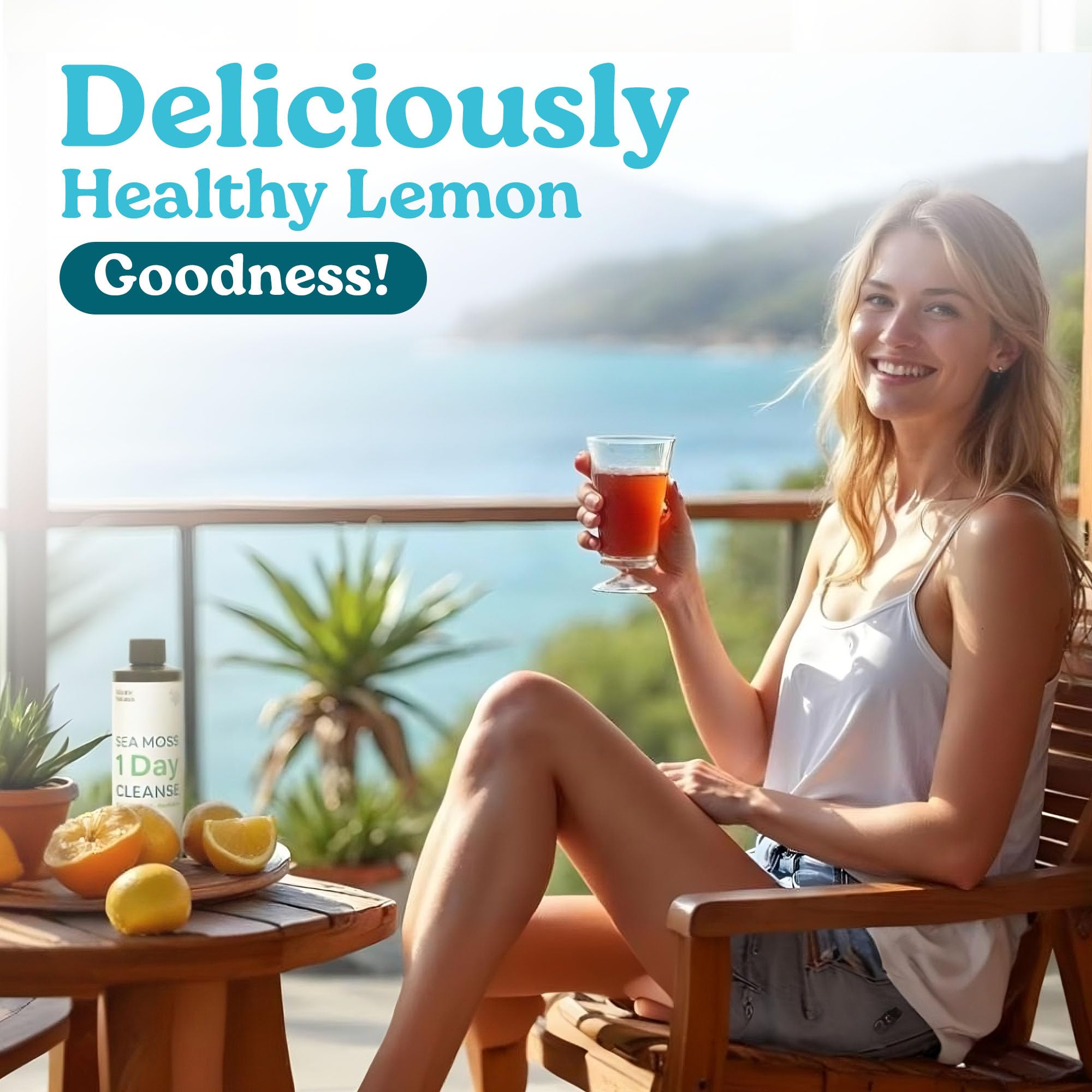 Atlantic Naturals bottle with lemon slice ready for an easy detox ritual.