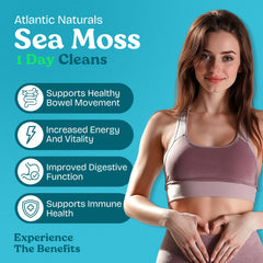 Atlantic Naturals detox drink in a glass shows lemon flavor for quick daily energy.