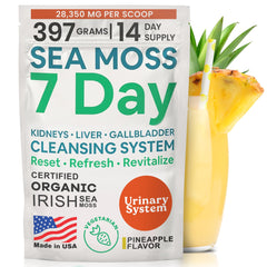 Atlantic Naturals Sea Moss Detox bottle for a 7‑day cleanse.