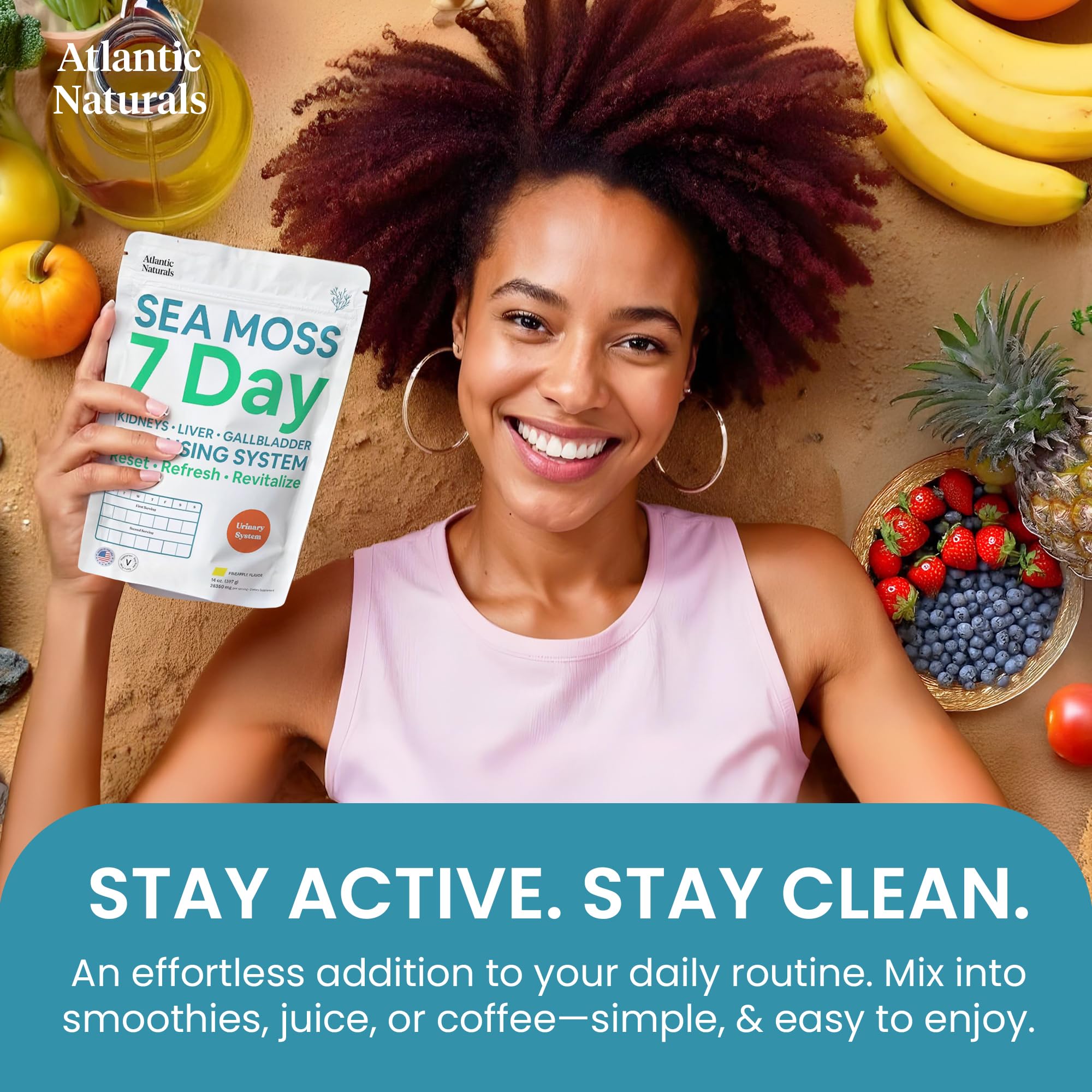 Detox bottle label from Atlantic Naturals for easy shopping.