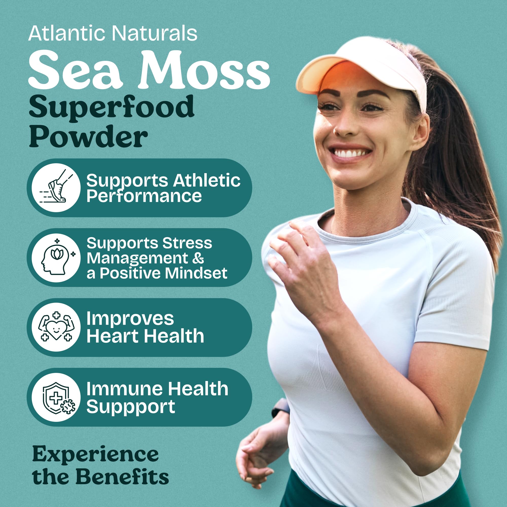 Atlantic Naturals Sea Moss Powder scoop for easy daily servings