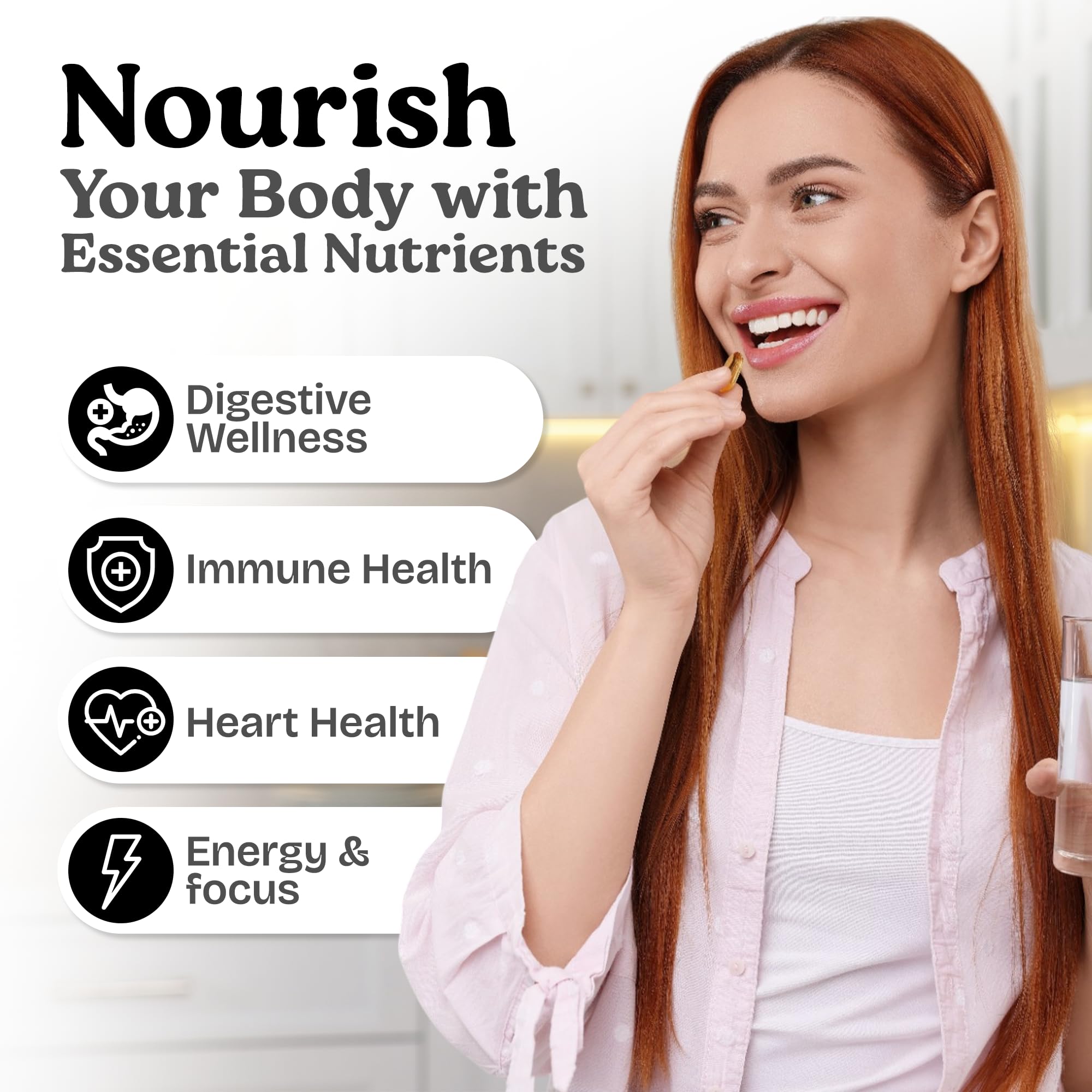 Serving suggestion showing Atlantic Naturals capsules as part of a daily ritual.