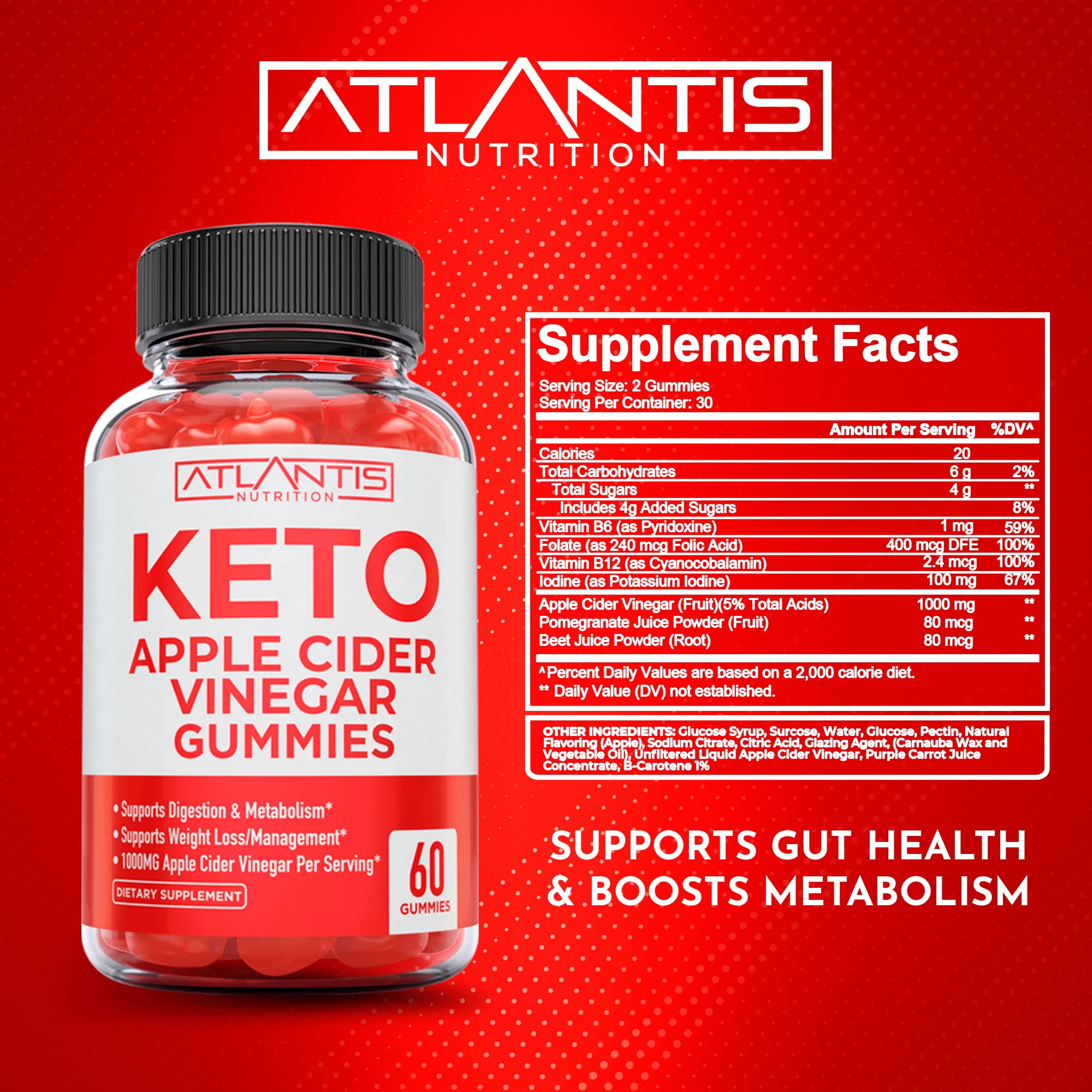 Atlantis Nutrition Keto ACV Gummies USA-made badge reinforces trust