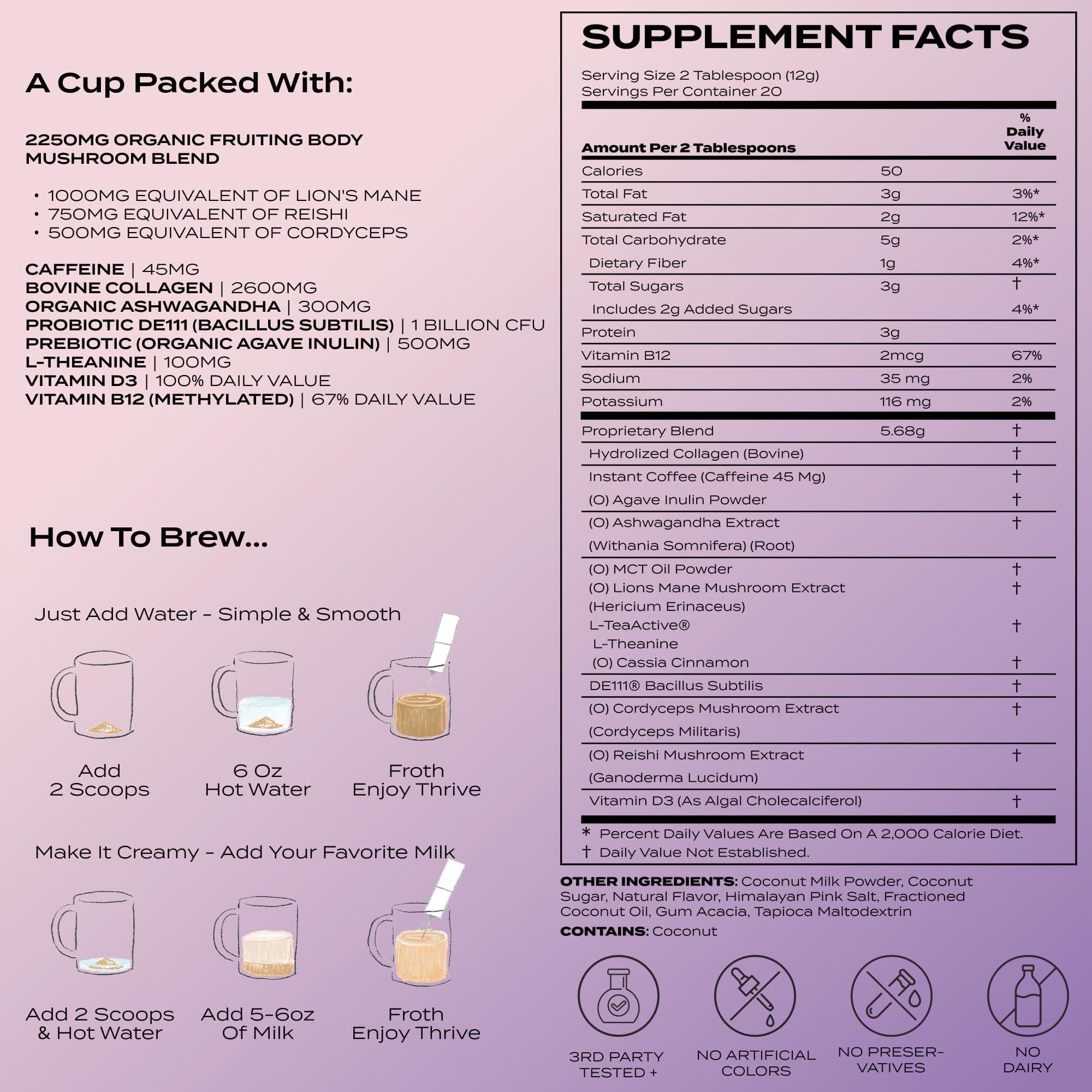 Atlas Coffee Club Latte Superblend Reishi and Cordyceps visuals