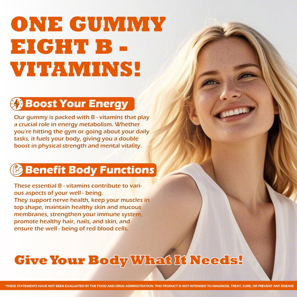 ATLEMISME Vitamin B Complex Gummies Apple packaging highlights vegan, non-GMO benefits.