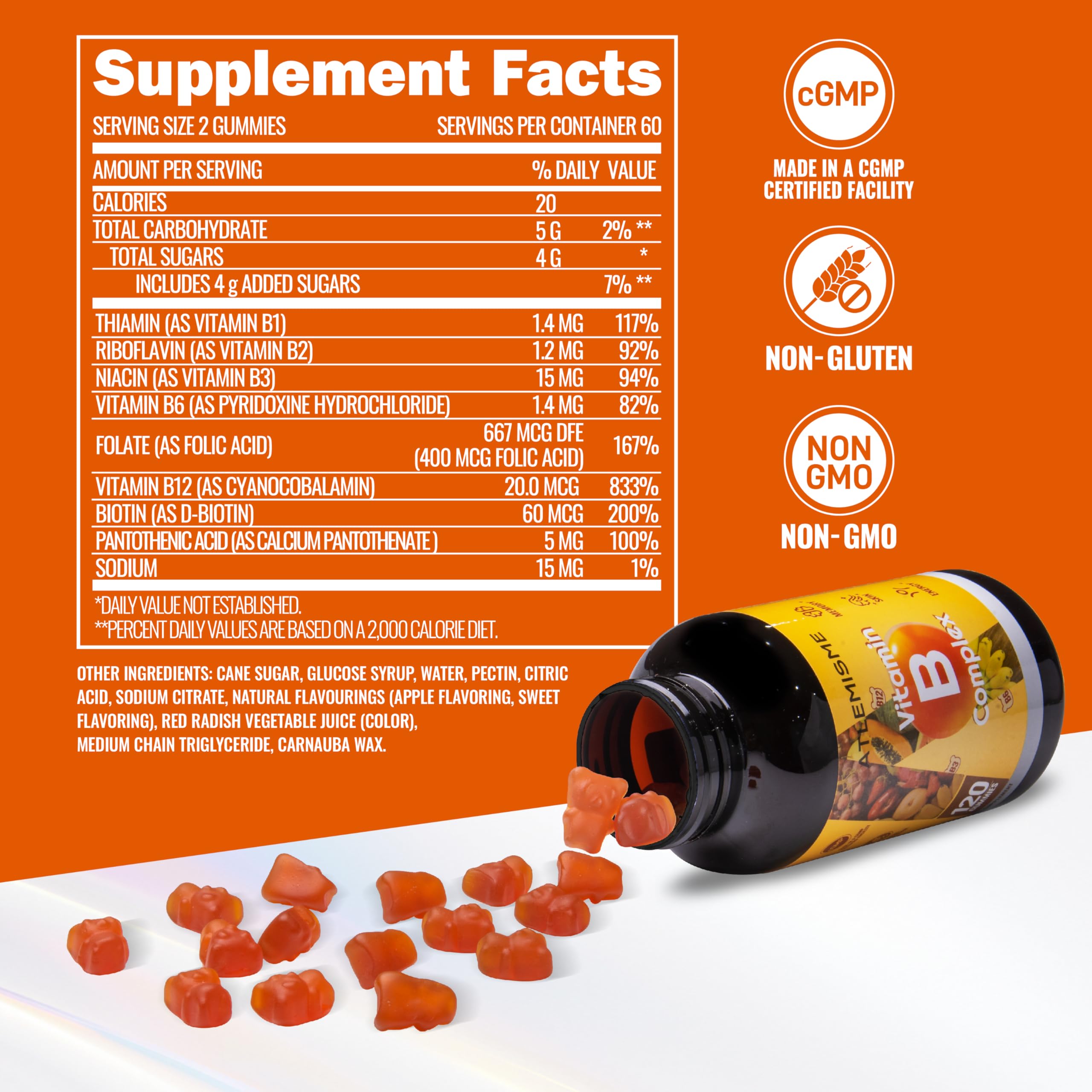 ATLEMISME Gummies serving on a spoon emphasizes convenient daily intake.