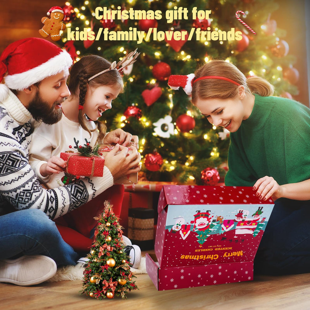 atranquikk Christmas Candles Six Pack Gift Set Packaging: gift ready presentation for holidays