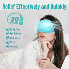 ATreebay eye mask side view highlights no-pressure design for relaxed wear