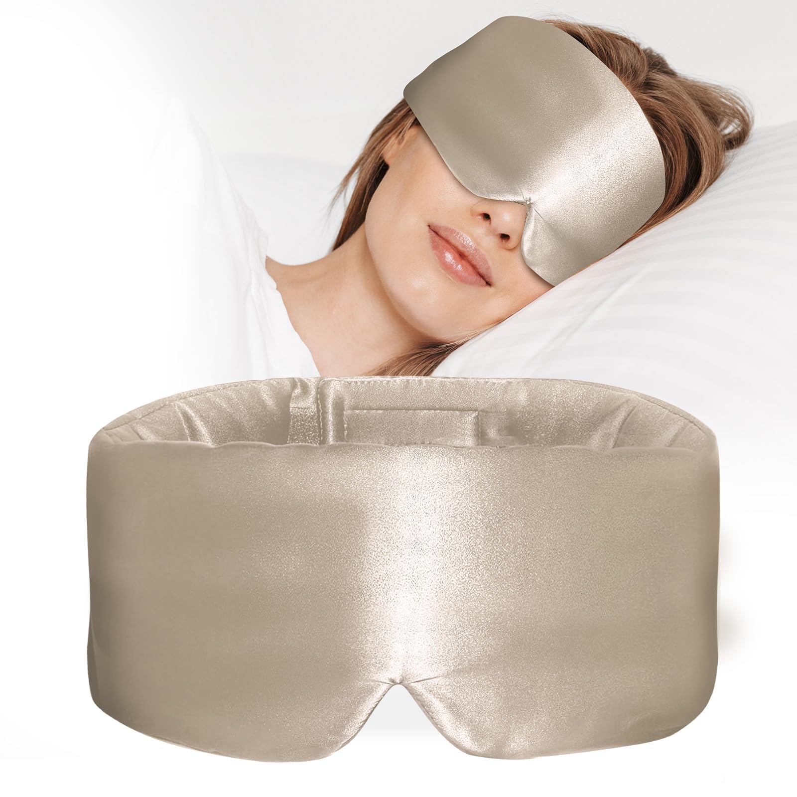 ATreebay mulberry silk sleep mask texture close-up for comfortable nights