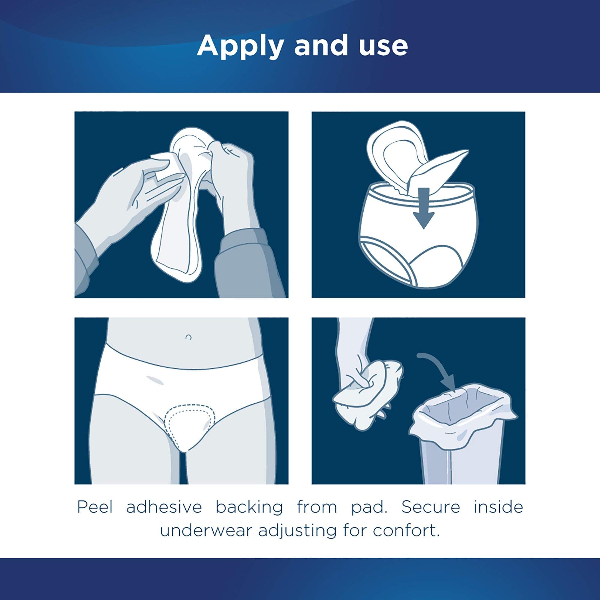 Attends ADPTHIN pad box of 20, convenient supply for travel or daily use.