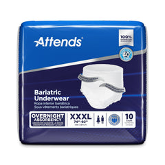Attends bariatric underwear waistband detail emphasizes secure, comfortable fit