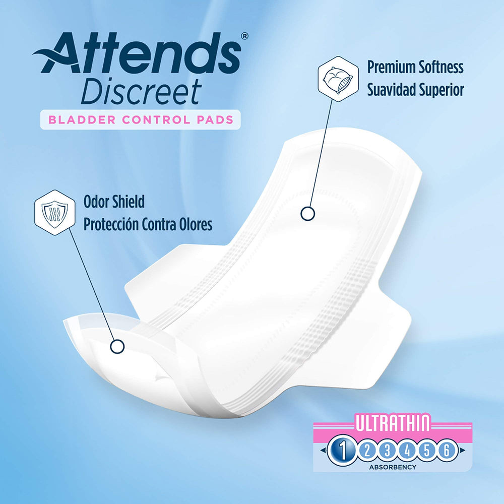 Attends pad in use during daytime activities, helping you stay fresh and confident.