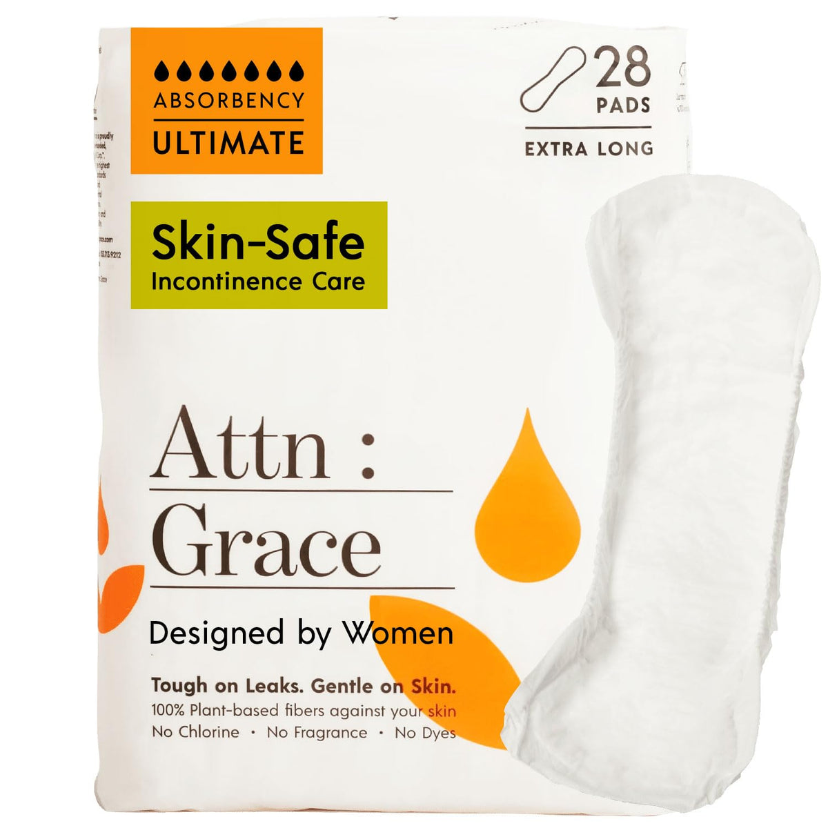 Attn Grace ultimate pad day-discreet coverage with plant-based comfort