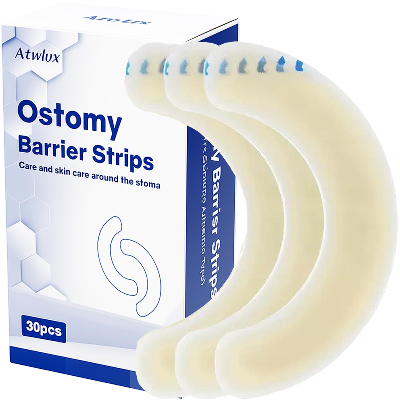 Atwlux ostomy barrier strip demonstrates elastic fit for a secure seal