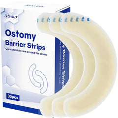Atwlux ostomy barrier strip demonstrates elastic fit for a secure seal