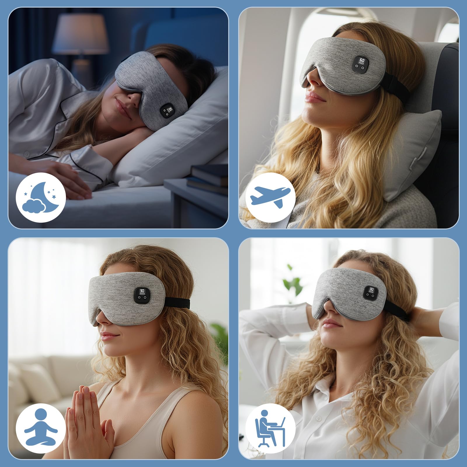 Travel-friendly Auccipal eye mask ideal for on-the-go use
