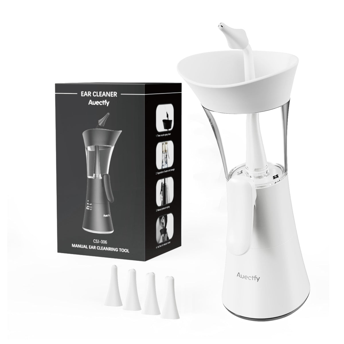 Auectfy manual ear wax removal kit with one-hand control for precise at-home cleaning