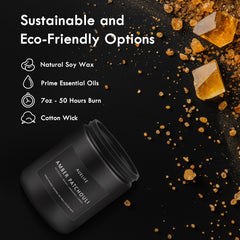 Auelife amber patchouli candle jar blends sophistication with lasting fragrance.