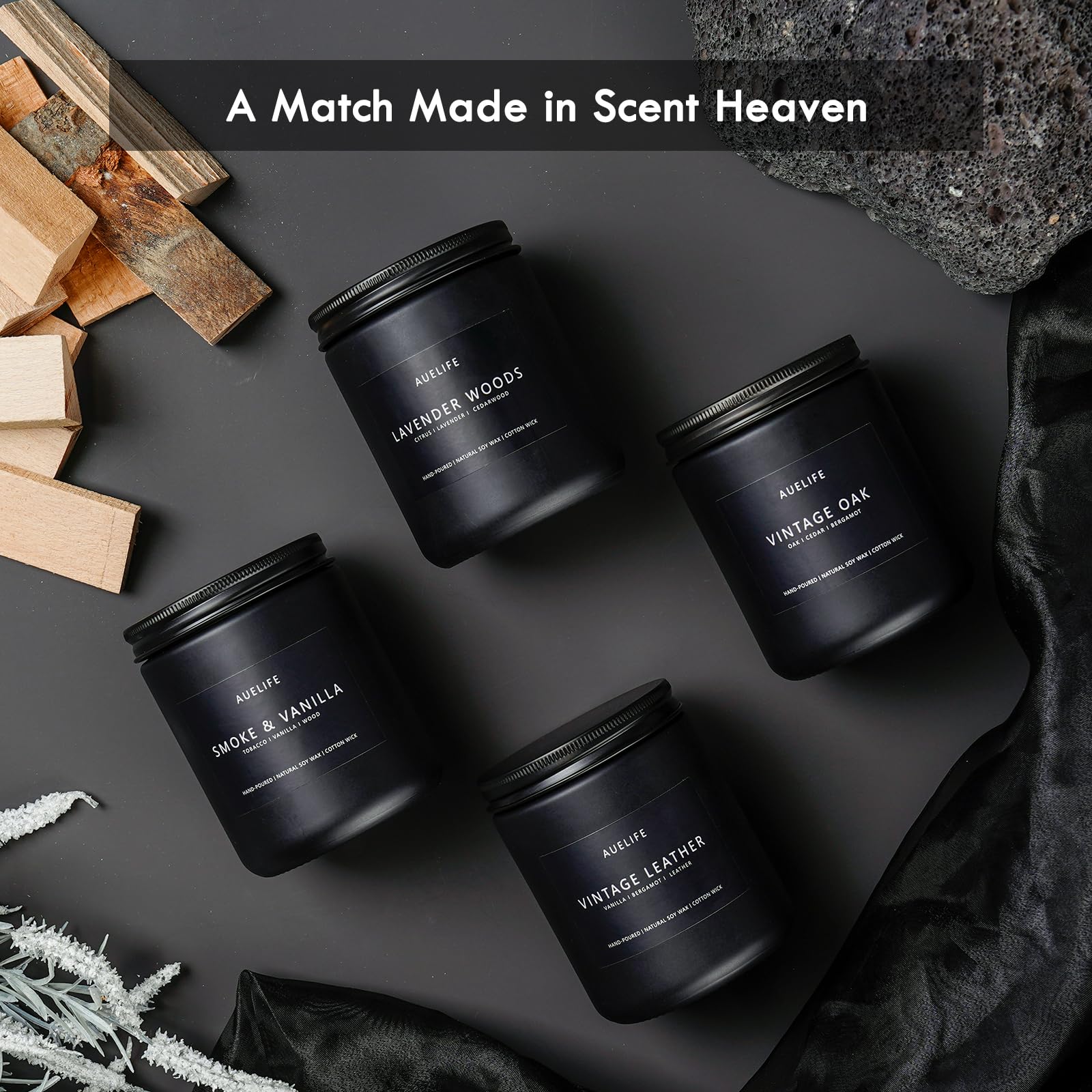 Auelife winter gift-set packaging in black matte elevates gifting appeal.