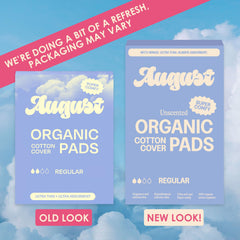 August Regular Cotton Pad with wings demonstrates secure fit and leak protection
