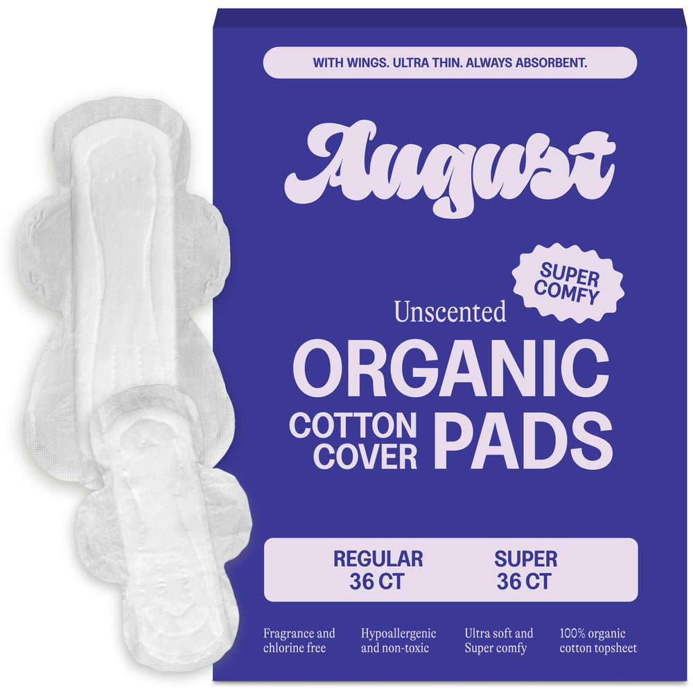 August Regular Cotton Pads pack front view for discreet daily protection