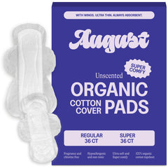 August Regular Cotton Pads pack front view for discreet daily protection